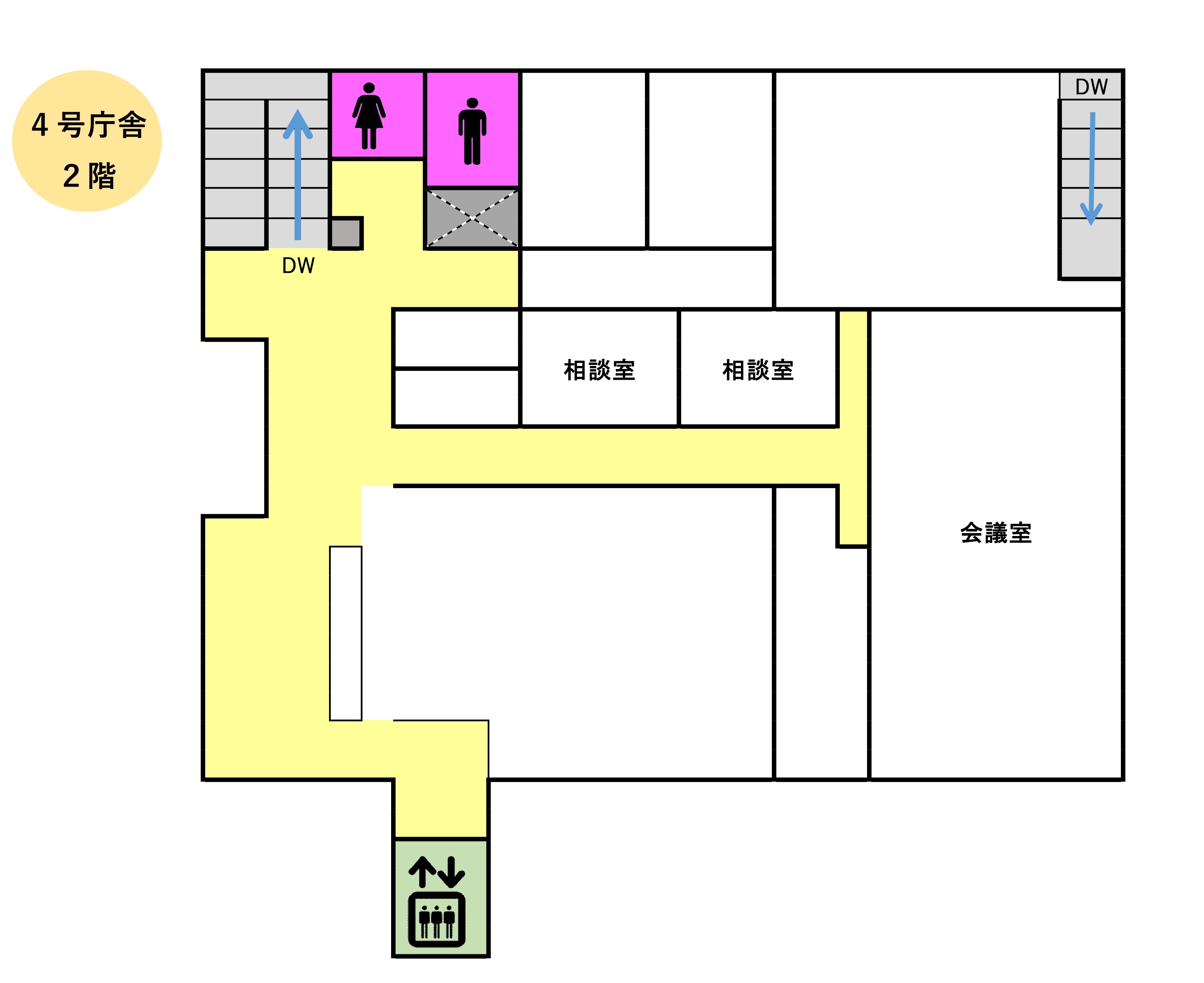 4号庁舎2階フロア図