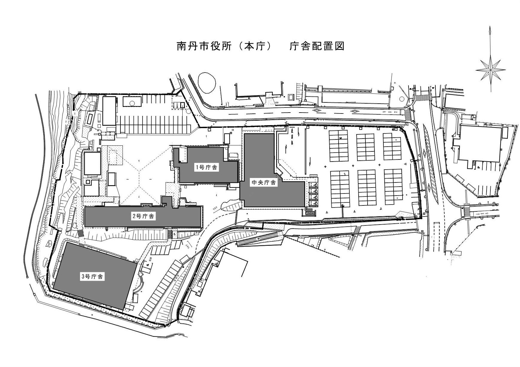 庁舎棟　配置図