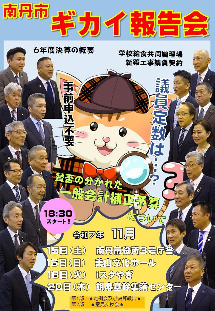 議会報告会案内チラシ