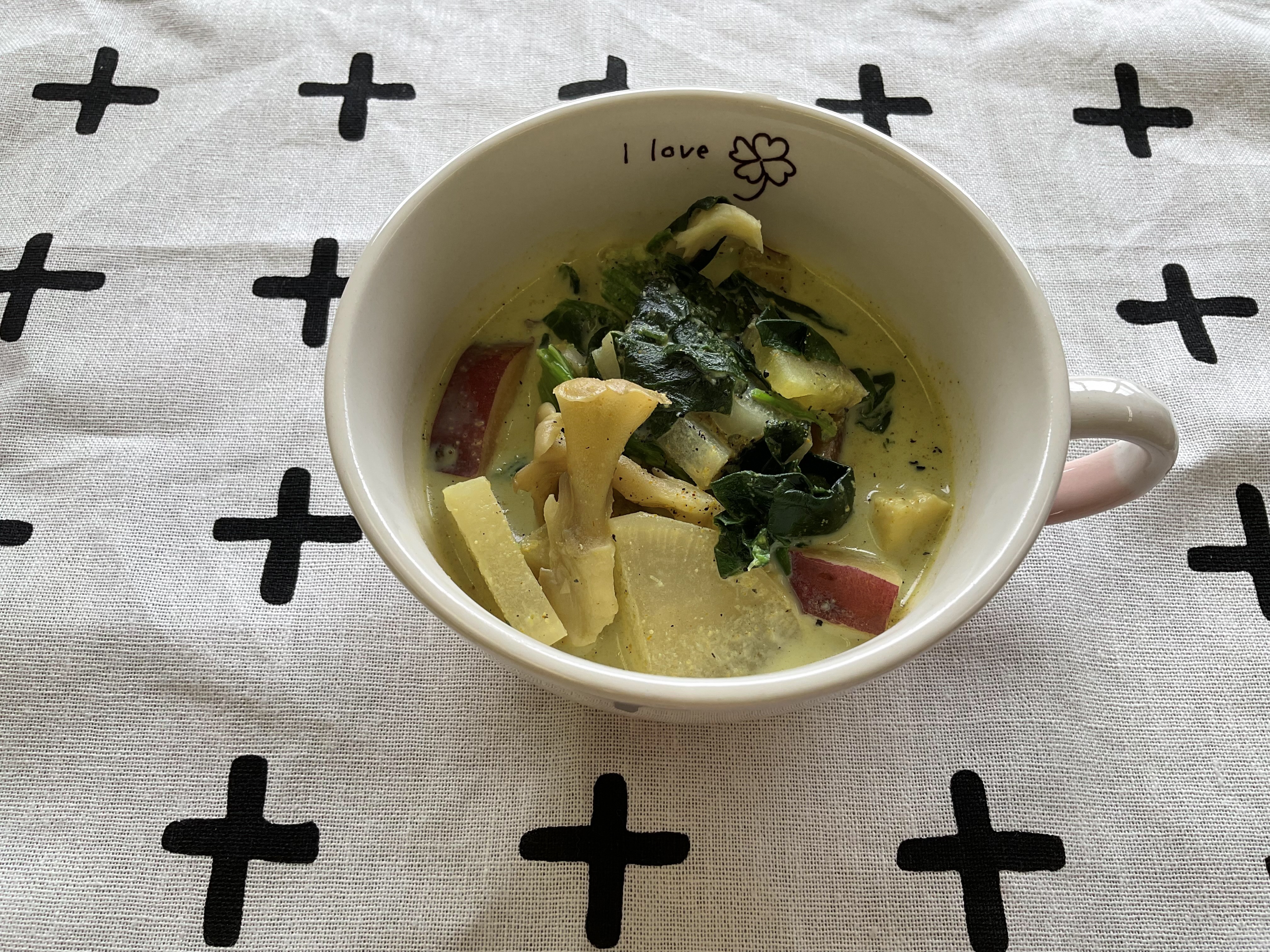 カリウムたっぷりミルクカレースープ